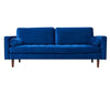 American Style Modern Living Room Furniture Navy Blue Velvet Tufted Sofa