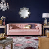 DingZhi New Pink Velvet Soft Hotel Sleeper Sofa Modern