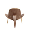 shell chair three legs PU leather shell chair