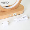 Amazon Sensor Charging Battery USB LED Mood Desk Light Wood Smart Sensing Induction Table Lamp