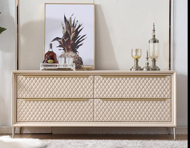 Anastasia Champagne Console Table